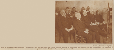 99518 Afbeelding van v.l.n.r. generaal Snijders, jhr. mr. dr. L.H.N. Bosch ridder van Rosenthal (commissaris van de ...